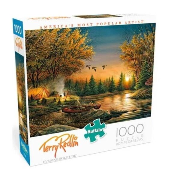 Buffalo Games Terry Redlin Evening Solitude 1000 pc Jigsaw Puzzle - Picture 1 of 7